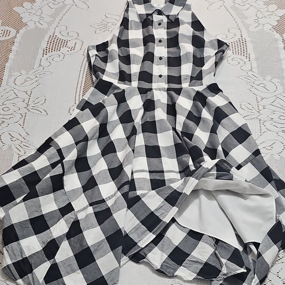 Julia Jordan Checkered Cotton Dress - Picture 3 of 9